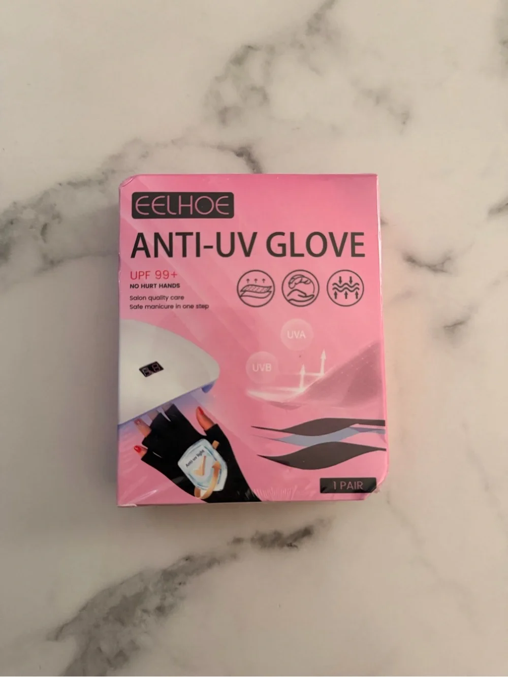 Black Anti-UV Fingerless Gloves NWT